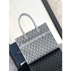 Borse Firmate Replica tote Dior Safari CD Diamond Tela Grigia