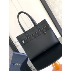 Borsa tote Dior Safari Pelle di vitello granulata Nera