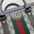 Borsa tote grande da uomo Gucci Ophidia 724665 Marrone