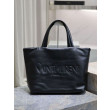 Borsa tote imbottita larga YSL Saint Laurent in nappa nera Borsa tote imbottita larga YSL Saint Laurent in nappa nera