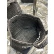 Imitazioni borse griffate tote YSL Saint Laurent Rive Gauche all'uncinetto in rafia nera