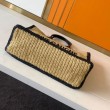 Imitazioni borse griffate tote YSL Saint Laurent Rive Gauche Rafia beige e