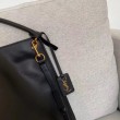 Borsa YSL Saint Laurent Tag Hobo Pelle di vitello nera