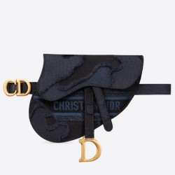 Replica Perfette Marsupio Dior Saddle Pouch Camouflage Blu imitazioni