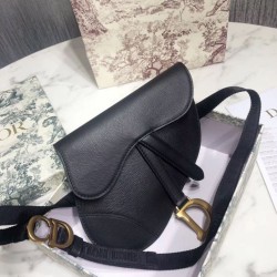 Marsupio Dior Saddle granulato nero Replica qualità specchio Replica Perfette Marsupio Dior Saddle granulato nero imitazioni