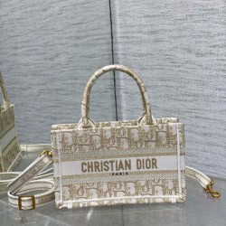 Borsa Dior Mini Book Tote con tracolla Borsa Dior Ricamo Dior Oblique color oro Replica qualità specchio Replica Perfette Borsa Dior Mini Book Tote con tracolla Borsa Dior Ricamo Dior Oblique color oro imitazioni