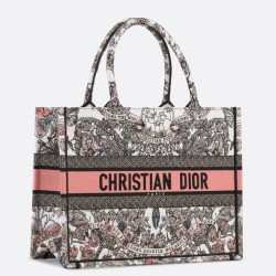Replica Perfette Dior Medium Book Tote Borse Imitazioni Dior Farfalla intorno al mondo ricamato imitazioni