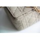 Borsa Caro piccola Dior in pelle di vitello Cannage Beige Replica qualità specchio Replica Perfette Borsa Caro piccola Dior in pelle di vitello Cannage Beige imitazioni