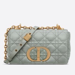Replica Perfette Imitazioni borse griffate Dior Piccola Caro In Pelle Di Vitello Cannage Grigia imitazioni