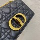 Replica Perfette Borse  Dior piccola Caro in pelle di vitello Cannage nera imitazioni