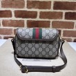 Dettagli perfetti Borsa a tracolla Gucci Ophidia GG Mini 772239 Marrone