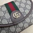 Dettagli perfetti Borsa a tracolla Gucci Ophidia GG Mini 772239 Marrone