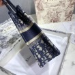 Dior Mini Book Tote Borsa Dior Oblique Canvas Blu