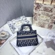 Dior Mini Book Tote Borsa Dior Oblique Canvas Blu