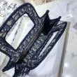 Dior Mini Book Tote Borsa Dior Oblique Canvas Blu