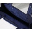 Dior Mini Book Tote Borse Replica Dior Tela mimetica Blu