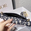 Dior Saddle Pouch Marsupio Oblique Tela Blu