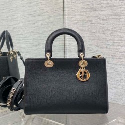 Dior Medium Lady D-Sire Borsa My ABCDior Dior Nera Replica qualità specchio Replica Perfette Dior Medium Lady D-Sire Borsa My ABCDior Dior Nera imitazioni