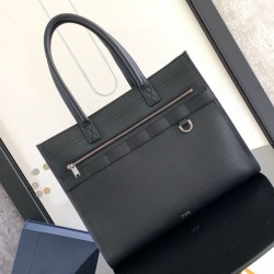 Borsa tote Dior Safari Pelle di vitello granulata Nera Replica qualità specchio Replica Perfette Borsa tote Dior Safari Pelle di vitello granulata Nera imitazioni