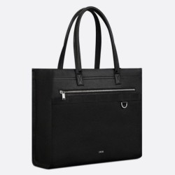 Replica Perfette Borsa tote Dior Safari Pelle di vitello granulata Nera imitazioni