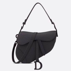 Replica Perfette Borsa Saddle Dior con tracolla in pelle di vitello ultraopaca nera imitazioni