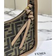 Fendi Mini Fendessencehobo Fendi Bag Miniborsa in tessuto FF Marrone