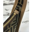 Fendi Mini Fendessencehobo Fendi Bag Miniborsa in tessuto FF Marrone