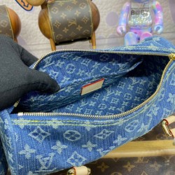 Replica Perfette Borsa LV Papillon LV M46830 Denim monogram blu imitazioni