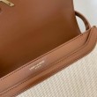 Imitazione Borsa media YSL Saint Laurent Solferino in tela con pelle di vitello