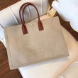 Imitazione Borsa tote YSL Saint Laurent Rive Gauche con manico marrone chiaro