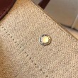 Imitazione Borsa tote YSL Saint Laurent Rive Gauche con manico marrone chiaro