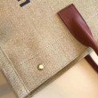Imitazione Borsa tote YSL Saint Laurent Rive Gauche con manico marrone chiaro