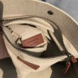 Imitazione Borsa tote YSL Saint Laurent Rive Gauche con manico marrone chiaro
