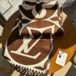 LV M79215 Sciarpa medaglione LV Marrone