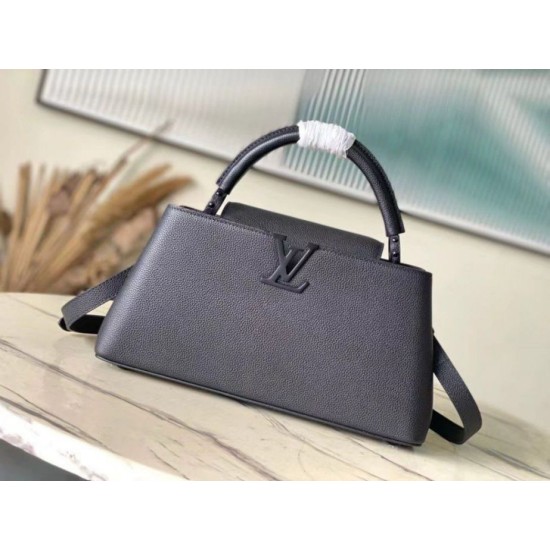 Borse Imitazioni Louis Vuitton Capucines East-West MM M23947 Nera Replica qualità specchio Replica Perfette Borse Imitazioni Louis Vuitton Capucines East-West MM M23947 Nera imitazioni