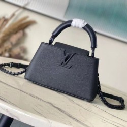 Borsa mini Louis Vuitton Capucines East-West M23955 Nera Replica qualità specchio Replica Perfette Borsa mini Louis Vuitton Capucines East-West M23955 Nera imitazioni