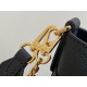 Replica Perfette Borsa Louis Vuitton con lucchetto e passeggio M24006 Granulata nera imitazioni
