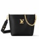 Replica Perfette Borsa Louis Vuitton con lucchetto e passeggio M24006 Granulata nera imitazioni