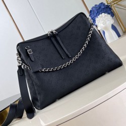 Borsa Louis Vuitton Hand It All MM Nera Mahina M24132 Replica qualità specchio Replica Perfette Borsa Louis Vuitton Hand It All MM Nera Mahina M24132 imitazioni