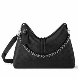 Replica Perfette Borsa Louis Vuitton Hand It All MM Nera Mahina M24132 imitazioni