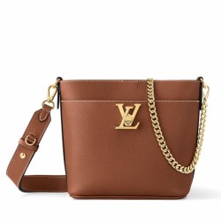 Replica Perfette Borse Imitazioni Louis Vuitton con lucchetto e passeggio M24165 Marrone granulato imitazioni