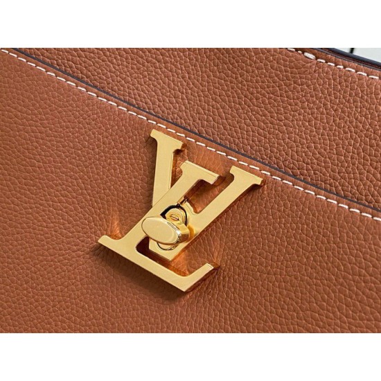 Borse Imitazioni Louis Vuitton con lucchetto e passeggio M24165 Marrone granulato Replica qualità specchio Replica Perfette Borse Imitazioni Louis Vuitton con lucchetto e passeggio M24165 Marrone granulato imitazioni