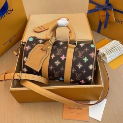 LV Keepall Bandouliere 25 LV Duffle Bag M24849 Monogram Craggy Replica qualità specchio Replica Perfette LV Keepall Bandouliere 25 LV Duffle Bag M24849 Monogram Craggy imitazioni