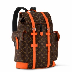 Replica Perfette Zaino Louis Vuitton Christopher MM Zaino Louis Vuitton Uomo M46814 Monogram Macassar Orange imitazioni