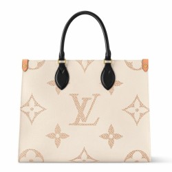Replica Perfette Borsa tote Louis Vuitton OnTheGo MM Louis Vuitton M46912 Monogram Dune imitazioni