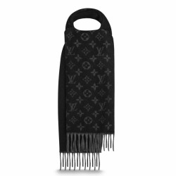 Replica Perfette Dettagli perfetti Sciarpe Louis Vuitton con monogram sfumato Louis Vuitton M71607 nere imitazioni