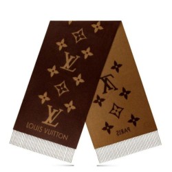 Replica Perfette Sciarpa Louis Vuitton Reykjavik Louis Vuitton M78125 Marrone scuro imitazioni
