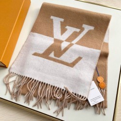 Sciarpa doppia grafica Louis Vuitton M79098 Beige Replica qualità specchio Replica Perfette Sciarpa doppia grafica Louis Vuitton M79098 Beige imitazioni
