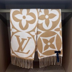 LV M79213 Sciarpa medaglione Louis Vuitton Beige Replica qualità specchio Replica Perfette LV M79213 Sciarpa medaglione Louis Vuitton Beige imitazioni