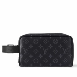 Replica Perfette Borsa da uomo Louis Vuitton Locker Dopp Kit M83113 Monogram Eclipse imitazioni
